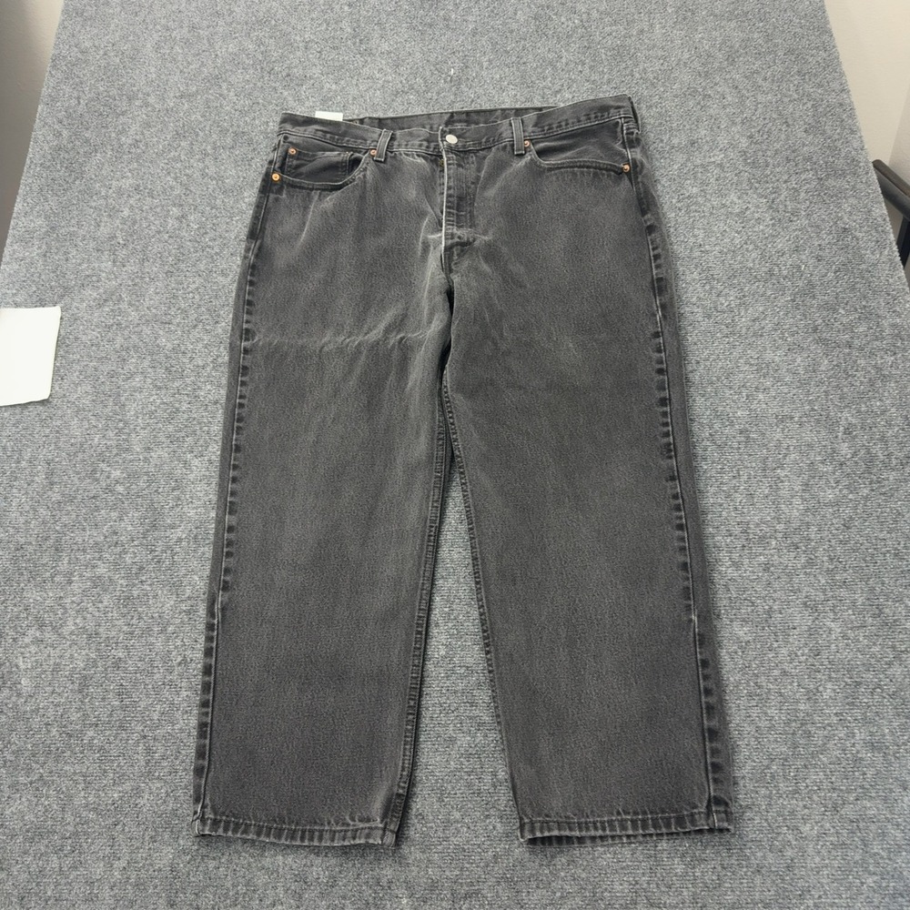 Levis 550 Jeans Mens 42x29 Black Cotton Relaxed Fit Tapered Casual Streetwear
